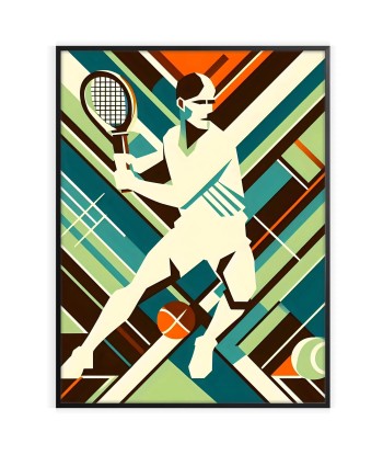 Tennis Poster Retro Print basket pas cher