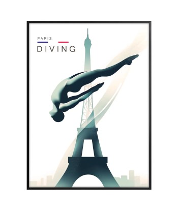 Diving Art Paris Poster Swimming chez Cornerstreet bien 