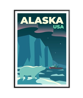 Alaska Print USA Travel Poster Profitez des Offres !