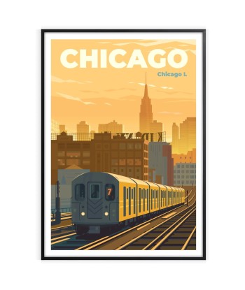 Chicago Print Wall Art Poster Fin de série