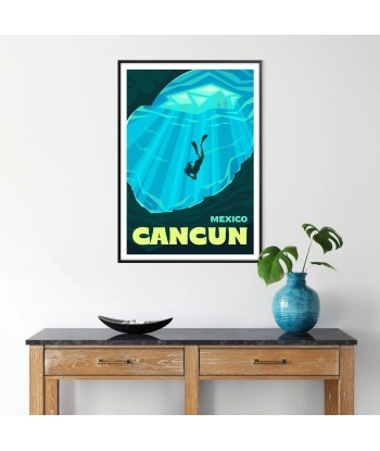 Cancun Print Travel Poster Amélioration de cerveau avec