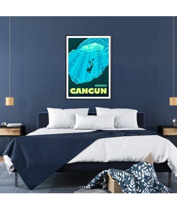 Cancun Print Travel Poster Amélioration de cerveau avec