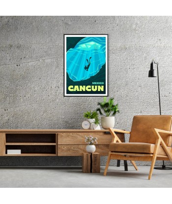 Cancun Print Travel Poster Amélioration de cerveau avec