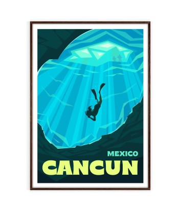 Cancun Print Travel Poster Amélioration de cerveau avec