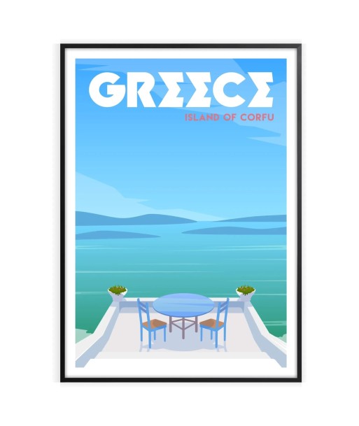 Corfu Print Greece Wall Art Poster 2 - 3 jours ouvrés.