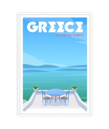 Corfu Print Greece Wall Art Poster 2 - 3 jours ouvrés.