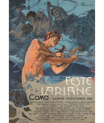 FêTES COMO FESTE LARIANE 1905 Rwee-POSTER/REPRODUCTION d1 AFFICHE VINTAGE chez Cornerstreet bien 