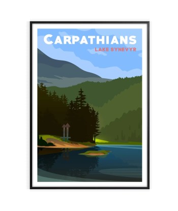 Lake synevyr Print Travel Poster Découvrez la collection