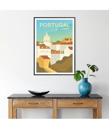 Lisbon Print Travel Poster l'évolution des habitudes 