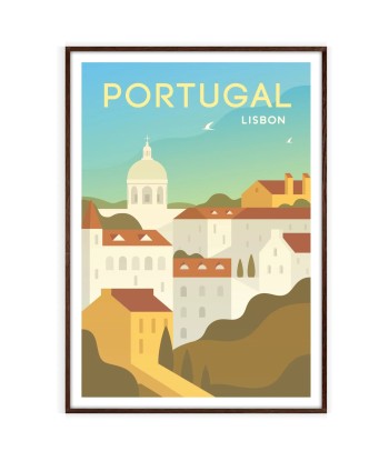 Lisbon Print Travel Poster l'évolution des habitudes 