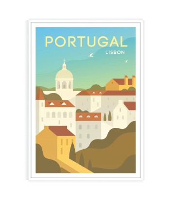 Lisbon Print Travel Poster l'évolution des habitudes 