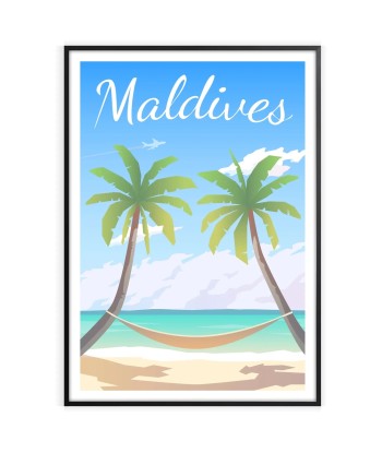 Maldives Print Travel Poster les muscles