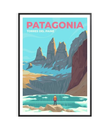 Patagonia Print Travel Poster Pour