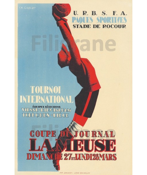 SPORT COUPE FOOT JOURNAL MEUSE-POSTER/REPRODUCTION d1 AFFICHE VINTAGE Faites des économies