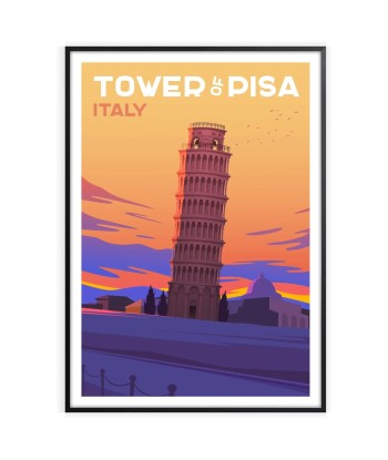 Tower Pisa Print Italy Travel Poster soldes