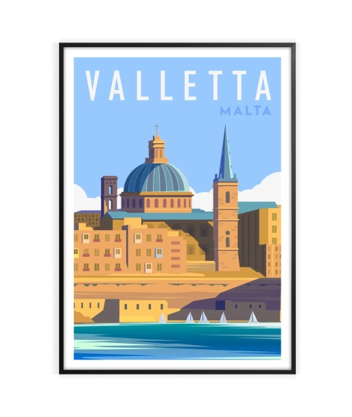 Valletta Print Malta Travel Poster acheter