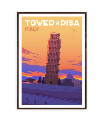 Tower Pisa Print Italy Travel Poster soldes