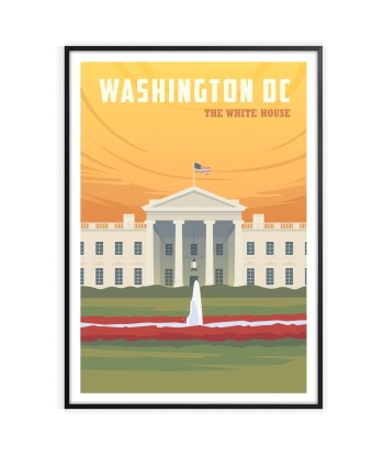 White House Print Washington Travel Poster Découvrez la collection