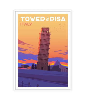 Tower Pisa Print Italy Travel Poster soldes