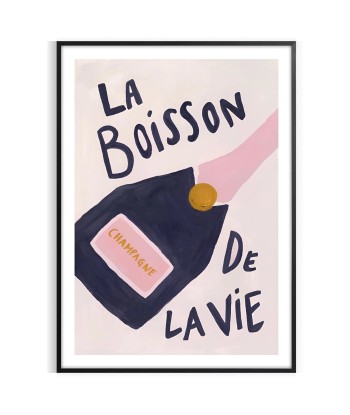 La Boisson De La Vie Champagne Coktail Popular Art Print pas cher chine