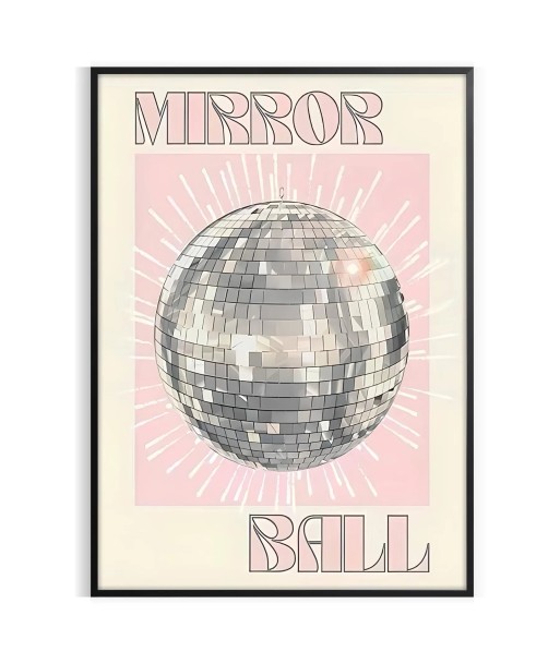 Mirror Ball Trendy Graphic Poster français