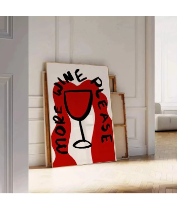 More Wine Please Kitchen Popular Print Voir les baskets