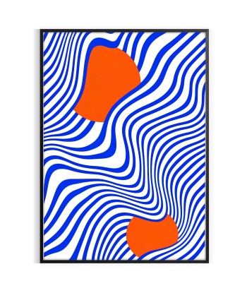 Orange Blue Graphic Poster à prix réduit toute l'année