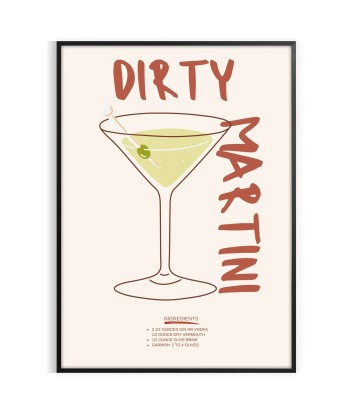 Dirty Martini Cocktail Poster 50-70% off 