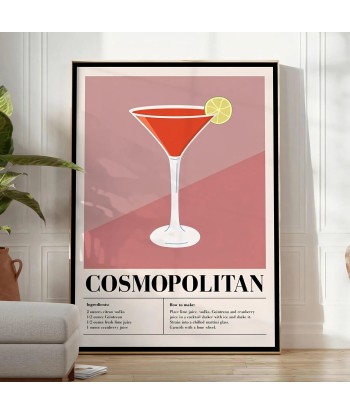 Cosmopolitan Cocktail Wall Art 1 est présent 