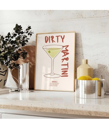 Dirty Martini Cocktail Poster 50-70% off 