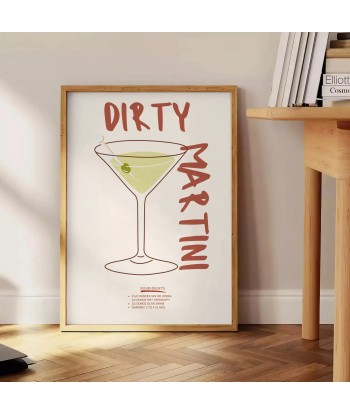 Dirty Martini Cocktail Poster 50-70% off 