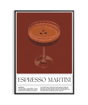 Espresso Martini Cocktail Print la colonne vertébrale