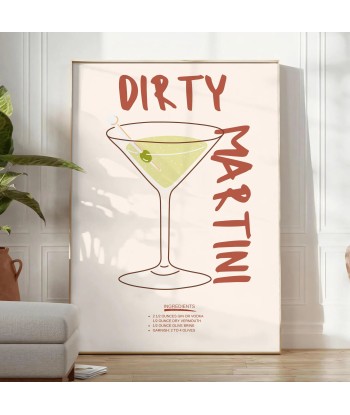 Dirty Martini Cocktail Poster 50-70% off 