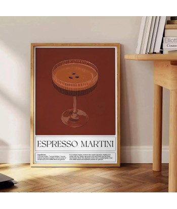 Espresso Martini Cocktail Print la colonne vertébrale