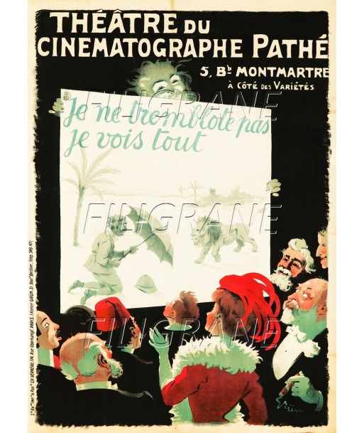 THEATRE PATHé MONTMARTRE Rbpm-POSTER/REPRODUCTION d1 AFFICHE VINTAGE ou a consommer sur place