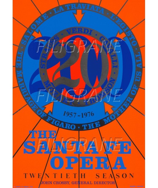 THE SANTA FE OPERA  Rlvr-POSTER/REPRODUCTION d1 AFFICHE VINTAGE Comparez plus de prix