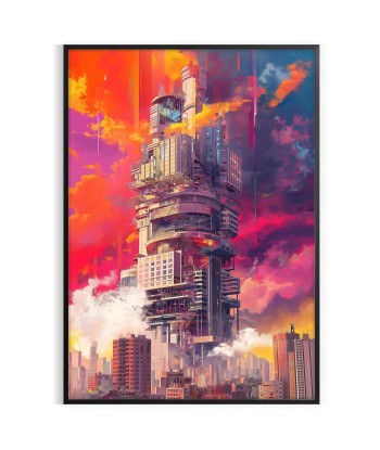 Futurism Building Poster Painting Print votre