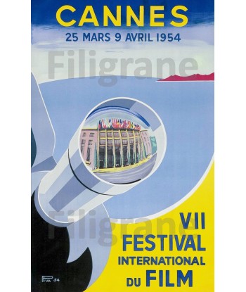 FESTIVAL de CANNES 1954 CINéMA - POSTER 90x145cm d1 AFFICHE VINTAGE outlet