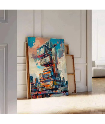 Futurism Building Poster Painting Wall Print plus qu'un jeu 