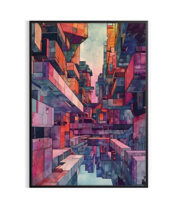 Futurism Building Water Color Print est présent 