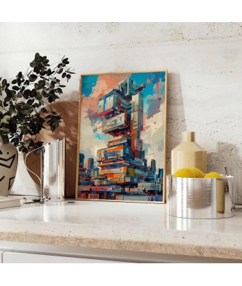 Futurism Building Poster Painting Wall Print plus qu'un jeu 