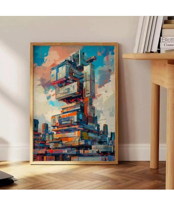 Futurism Building Poster Painting Wall Print plus qu'un jeu 