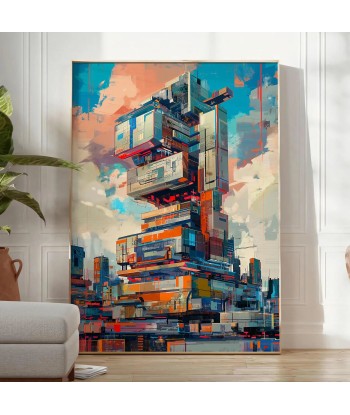 Futurism Building Poster Painting Wall Print plus qu'un jeu 