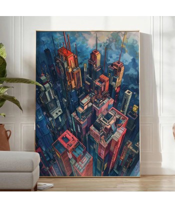 Futurism Building Water Color Wall Art Profitez des Offres !