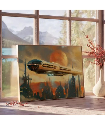 Futurism Of Travel Poster Painting Wall Print 1 une grave pollution 