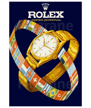 PUBLICITé MONTRE ROLEX OYSTER-POSTER/REPRODUCTION d1 AFFICHE VINTAGE le des métaux précieux