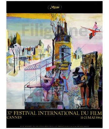 CINéMA POSTER/REPRODUCTION de l'AFFICHE FESTIVAL de CANNES 1984 destockage