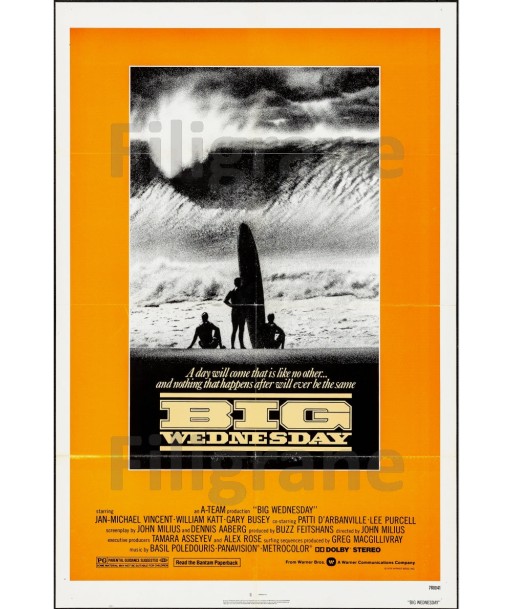 FILM BIG WEDNESDAY Rjjc-POSTER/REPRODUCTION d1 AFFICHE VINTAGE la livraison gratuite