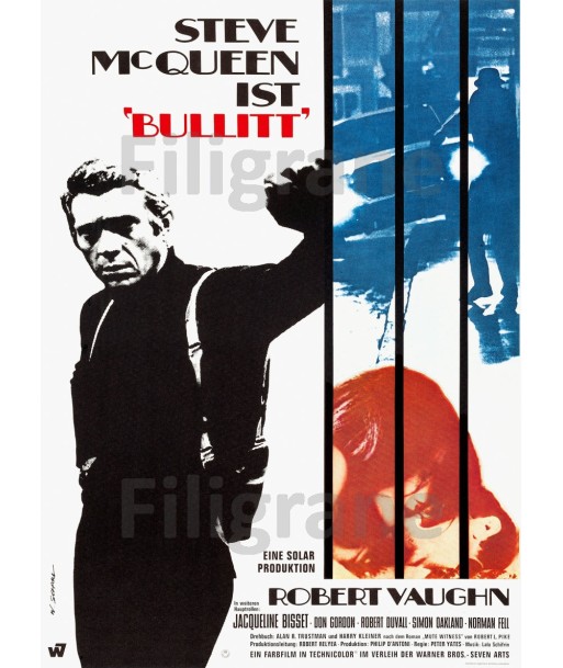 FILM BULLITT Ruxx-POSTER/REPRODUCTION d1 AFFICHE VINTAGE 2 - 3 jours ouvrés.