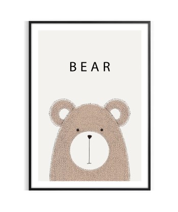 Bear Animal Wall Print À commander